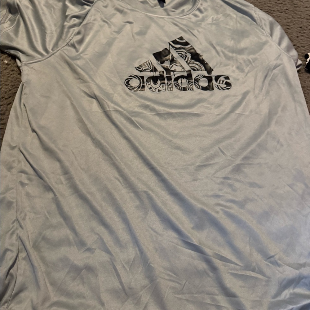 Adidas Men's Silver Graphic Tee